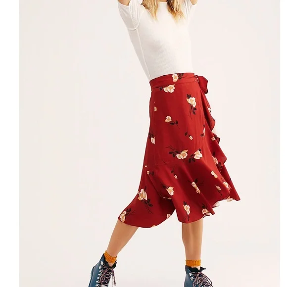 free people wrap skirt - Picture 1 of 2